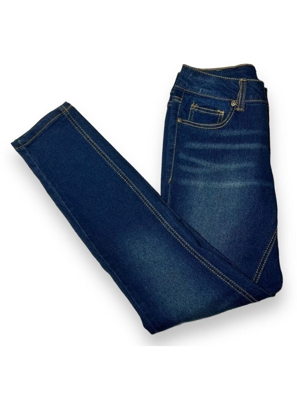 Ellen Tracy Women’s Fluid Denim Classic Mid Rise Skinny Jeans Vienna Wash Size 6